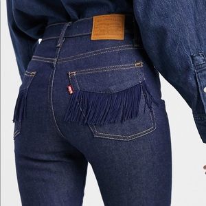 NWT Levi’s Jeans with fringe on back pockets